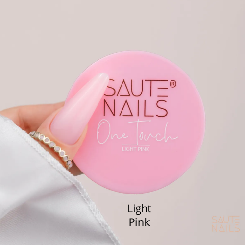 Light Pink One Touch Gel Constructor Saute Nails