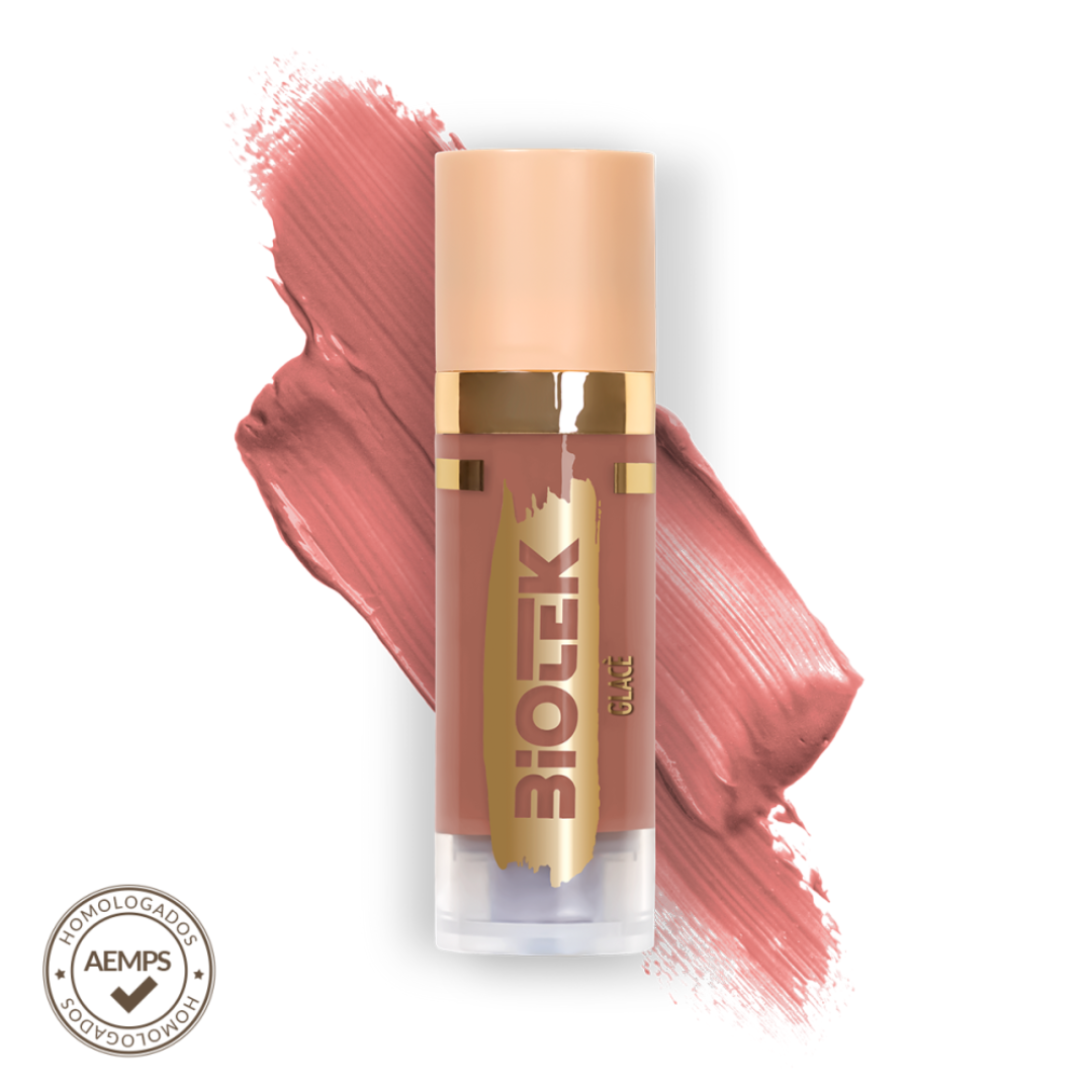 Glace pigmento tono marrón oscuro con matiz rosado-neutro para micropigmentación de labios.